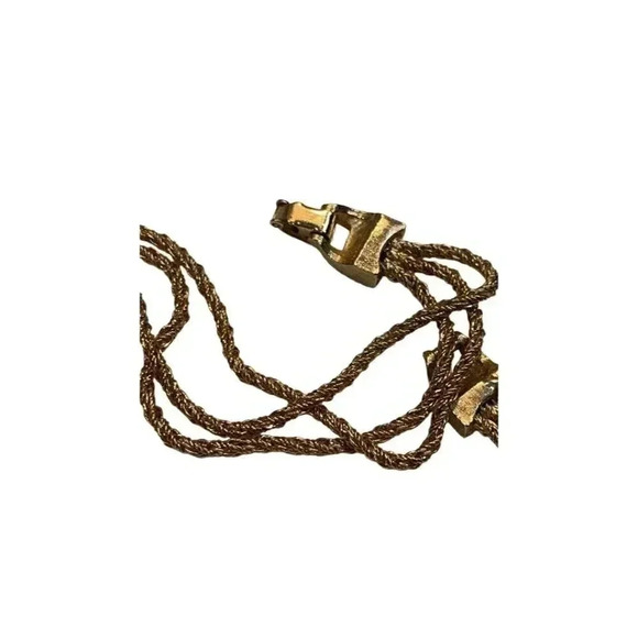 Triple strand golden chain with clasp 30 inches - Picture 3 of 6